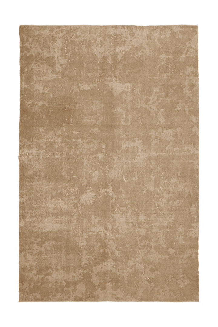 Vintage Isparta Turkish Area Rug 7x11 ft — Beige & Brown Distressed