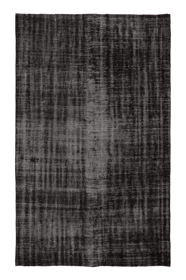 Vintage Isparta Turkish Area Rug 5x7 ft — Gray Overdyed