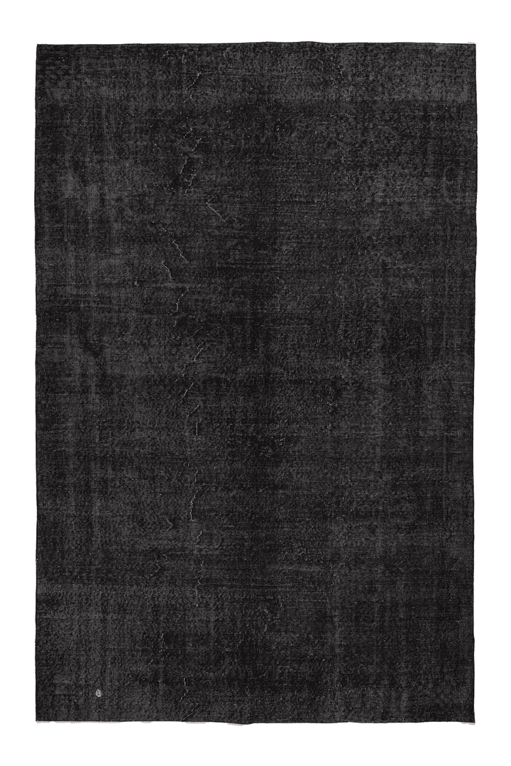 Vintage Isparta Turkish Area Rug 6x10 ft — Gray Overdyed