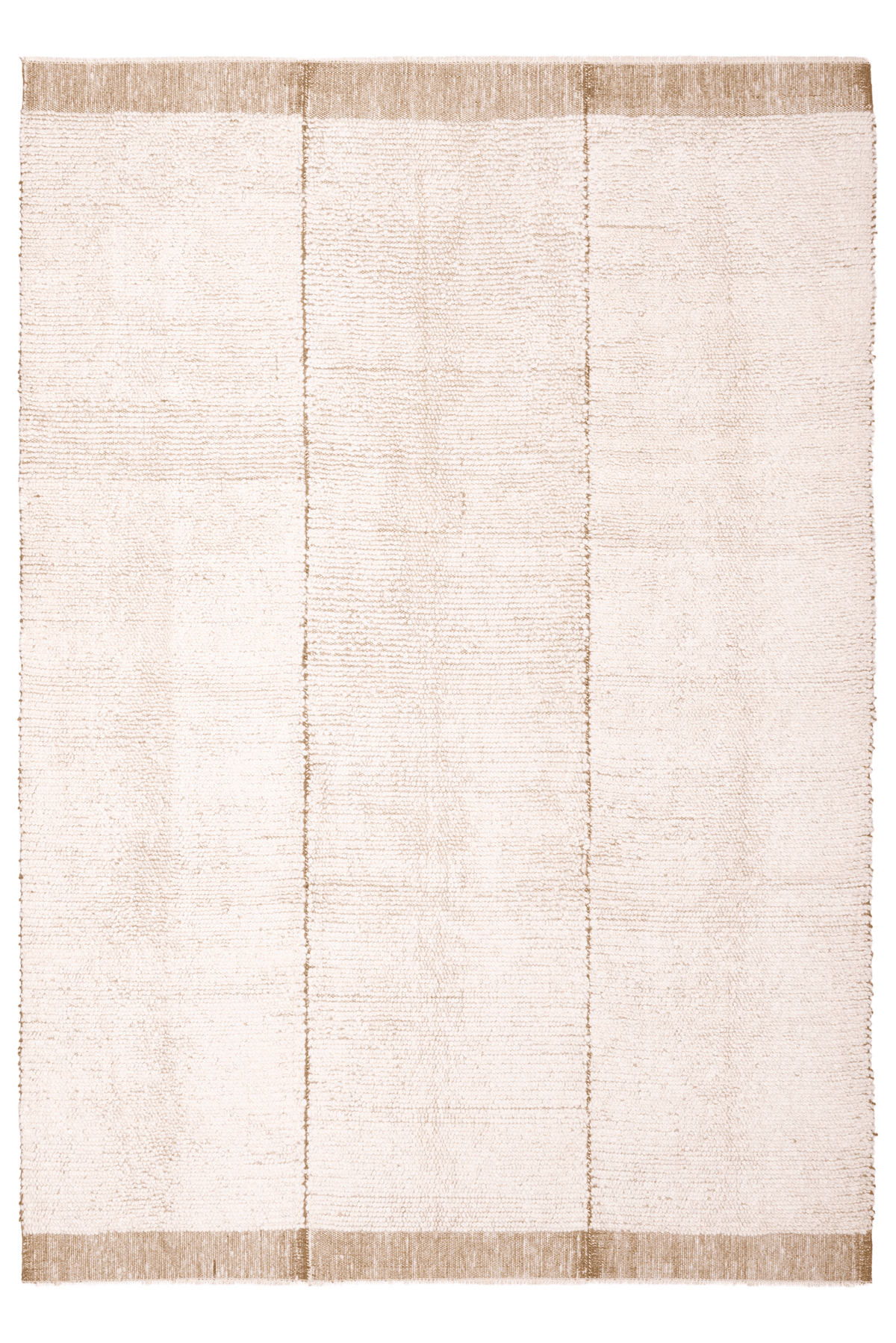 Dark mustard shaggy wool rug with a high-pile texture, handwoven design, and subtle vertical striped detailing.