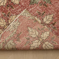 Vintage Isparta Turkish Runner Rug 2x5 ft — Red & Beige Floral