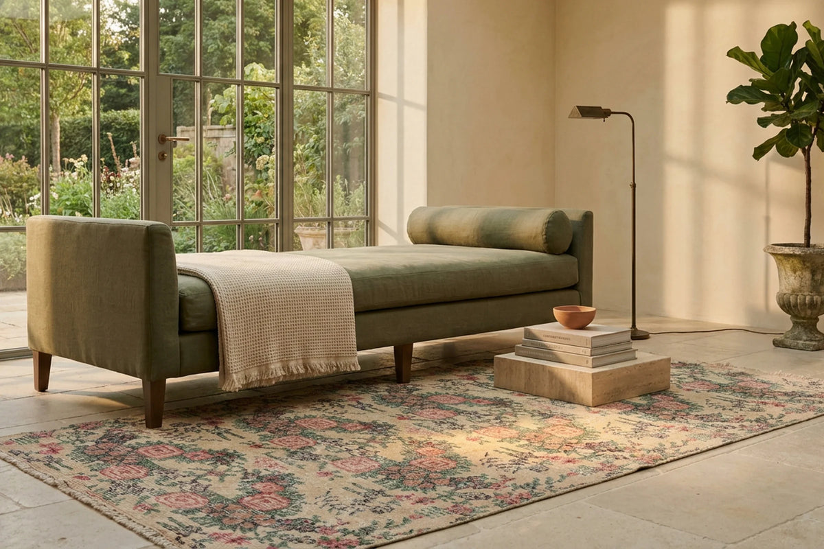 Turkish Runner Rug in a styled room