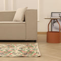 Vintage Isparta Turkish Runner Rug 3x6 ft — Beige & Pink Floral