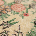 Vintage Isparta Turkish Runner Rug 3x6 ft — Beige & Pink Floral