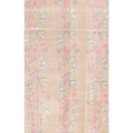 Vintage Isparta Turkish Area Rug 3x8 ft — Beige & Pink Floral