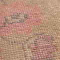 Vintage Isparta Turkish Area Rug 3x8 ft — Beige & Pink Floral