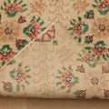 Vintage Isparta Turkish Area Rug 4x7 ft — Beige & Brown Floral
