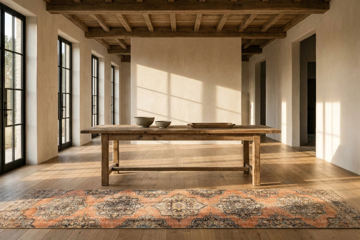 Turkish Runner Rug in a styled room