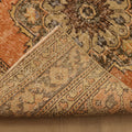 Vintage Konya Turkish Runner Rug 3x12 ft — Orange & Brown Floral