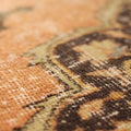 Vintage Konya Turkish Runner Rug 3x12 ft — Orange & Brown Floral