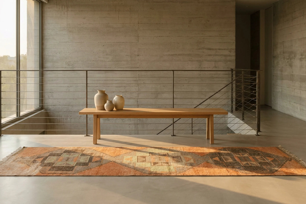Turkish Runner Rug in a styled room