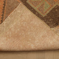 Vintage Malatya Turkish Runner Rug 3x12 ft — Orange & Brown Geometric (No. 20891)