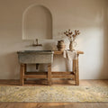 Persian Style Runner Rug in a styled room