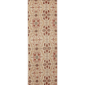 Vintage Isparta Turkish Runner Rug 2x8 ft — Beige & Red Floral
