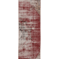 Vintage Isparta Turkish Runner Rug 2x10 ft — Red & White Distressed