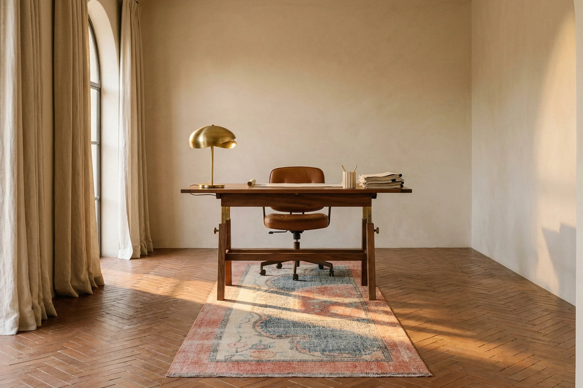 Turkish Runner Rug in a styled room