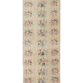 Vintage Manisa Turkish Runner Rug 2x9 ft — Beige & Pink Floral