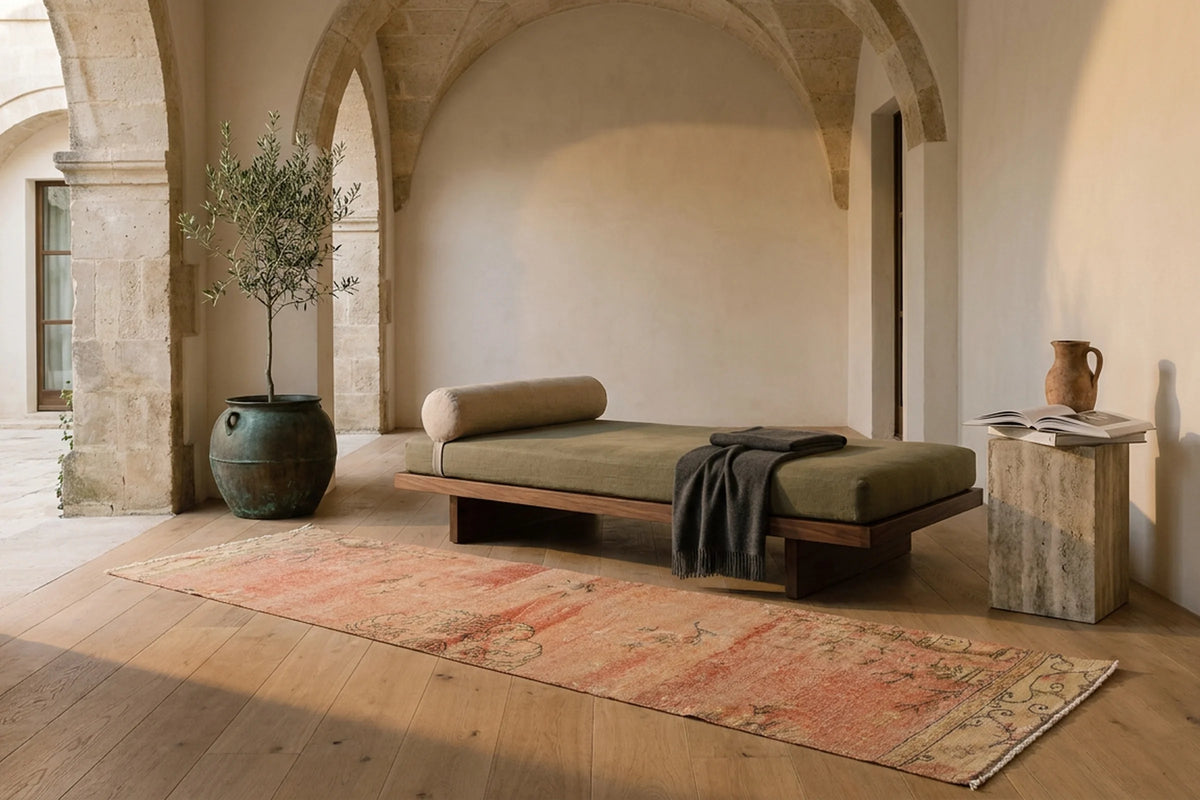 Turkish Runner Rug in a styled room