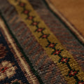 Vintage Aksaray Turkish Runner Rug 2x8 ft — Brown & Blue Geometric