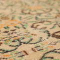 Vintage Manisa Turkish Runner Rug 2x8 ft — Beige & Green Floral