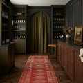 Persian Style Runner Rug in a styled room