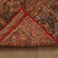 Vintage Konya Turkish Runner Rug 1x10 ft — Brown & Red Patchwork