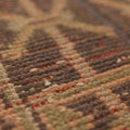 Vintage Konya Turkish Runner Rug 1x9 ft — Brown & Orange Patchwork