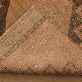 Vintage Malatya Turkish Runner Rug 3x12 ft — Orange & Brown Geometric
