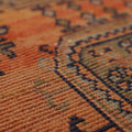 Vintage Konya Turkish Runner Rug 3x10 ft — Orange & Blue Floral