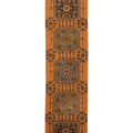 Vintage Konya Turkish Runner Rug 3x11 ft — Orange & Brown Geometric