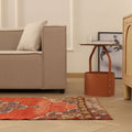 Vintage Konya Turkish Runner Rug 2x11 ft — Red Floral