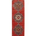 Vintage Konya Turkish Runner Rug 2x11 ft — Red Floral