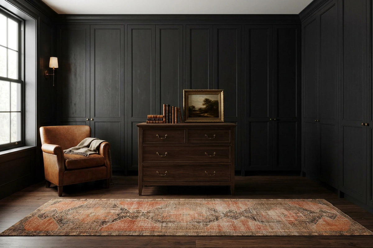 Turkish Runner Rug in a styled room
