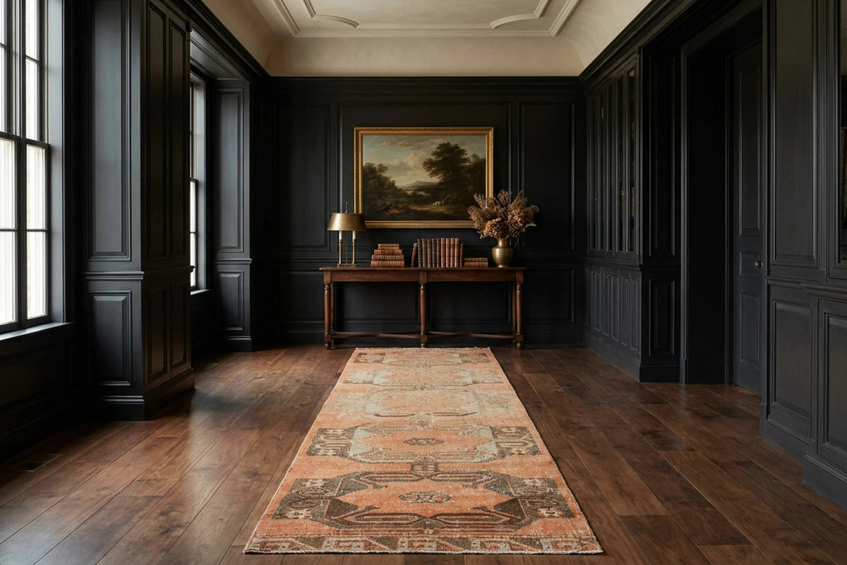 Turkish Runner Rug in a styled room