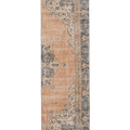 Vintage Isparta Turkish Runner Rug 2x10 ft — Orange & Blue Floral (No. 21223)