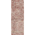 Vintage Isparta Turkish Runner Rug 2x10 ft — Pink & Beige Distressed