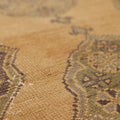 Vintage Konya Turkish Runner Rug 2x10 ft — Brown & Yellow Floral