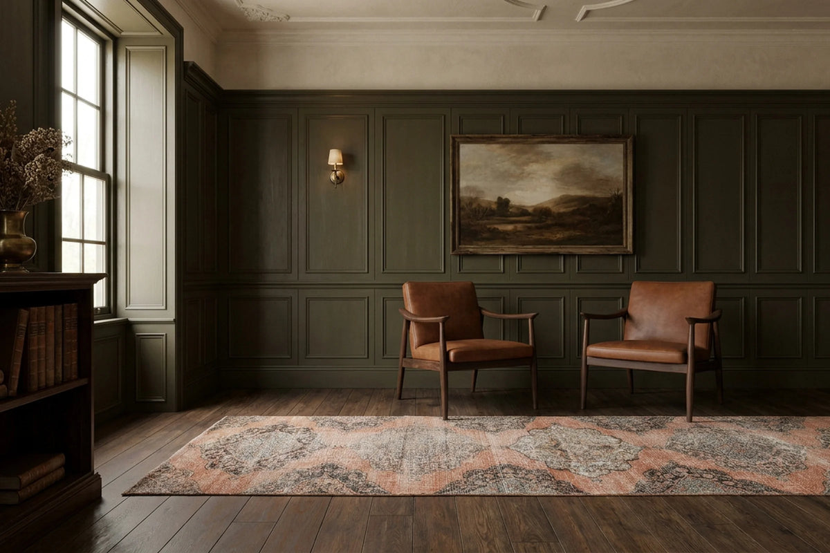 Turkish Runner Rug in a styled room