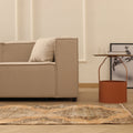 Vintage Konya Turkish Runner Rug 3x11 ft — Orange & Gray Geometric