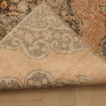 Vintage Konya Turkish Runner Rug 3x11 ft — Orange & Gray Geometric