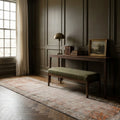 Patchwork Runner Rug in a styled room