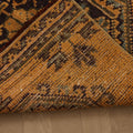 Vintage Konya Turkish Runner Rug 2x9 ft — Orange Geometric