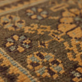 Vintage Konya Turkish Runner Rug 2x9 ft — Orange Geometric