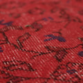 Vintage Isparta Turkish Runner Rug 2x9 ft — Red Overdyed