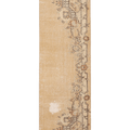 Vintage Isparta Turkish Runner Rug 2x10 ft — Beige & Brown Floral