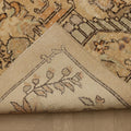 Vintage Isparta Turkish Runner Rug 2x10 ft — Beige & Brown Floral