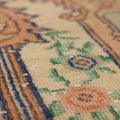 Vintage Isparta Turkish Runner Rug 2x9 ft — Beige Floral