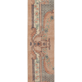 Vintage Isparta Turkish Runner Rug 2x9 ft — Beige Floral