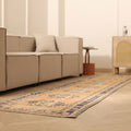 Vintage Manisa Patchwork Runner Rug 3x12 ft — Orange & Beige Patchwork