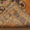Vintage Manisa Patchwork Runner Rug 3x12 ft — Orange & Beige Patchwork